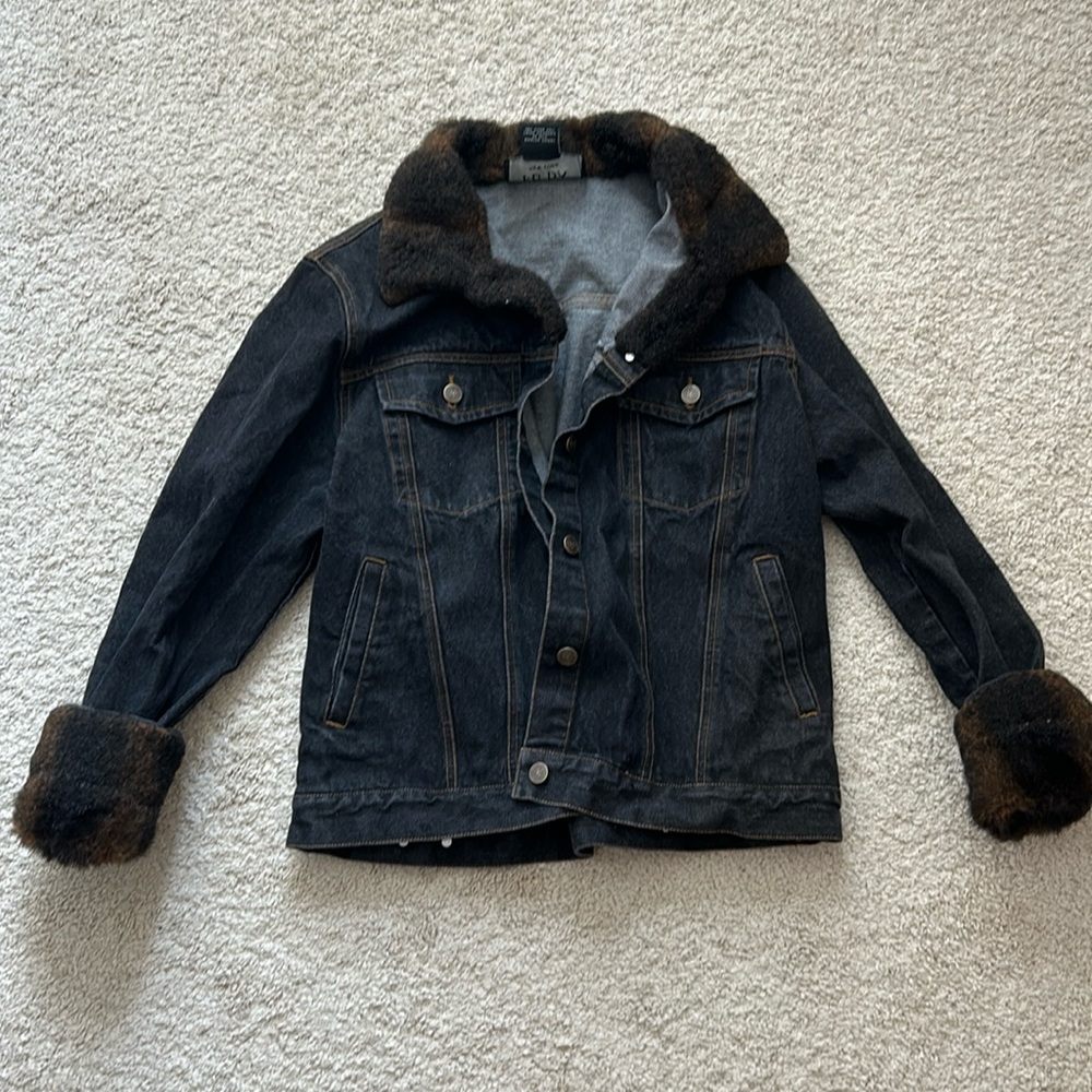 Fur Trim Jean Jacket